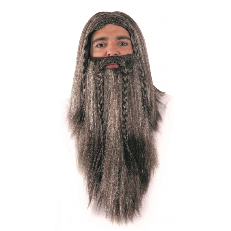 Funidelia  Peluca y barba de vikingo para hombre Nórdico