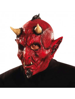 Máscara de Diablo con Cuernos de Látex