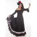 Falda Flamenca Negra y Blanca para Mujer