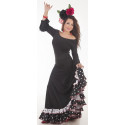 Falda Flamenca Negra y Blanca para Mujer