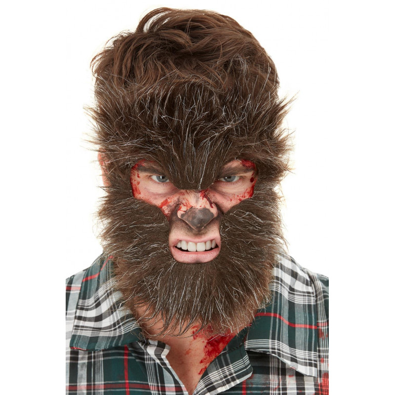 Censo nacional Aventurero Insignificante Máscara de Hombre Lobo con Pelo | Comprar Online