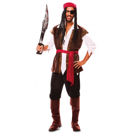 Disfraz de Pirata del Mar Caribe para Hombre