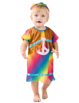 Disfraz de Hippie Multicolor para Bebé