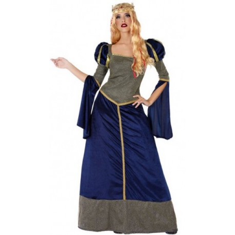 Disfraz de Duquesa Medieval Azul para Mujer