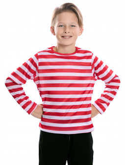 Camiseta de Rayas Rojas y Blancas Infantil