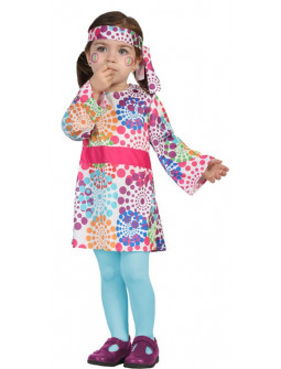 Disfraz de Niña Hippie Multicolor para Bebé