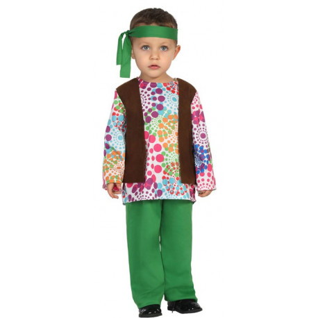 Disfraz de Niño Hippie Multicolor para Bebé