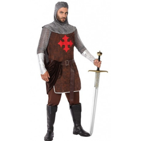 Disfraz de Caballero Medieval Cruzado para Hombre