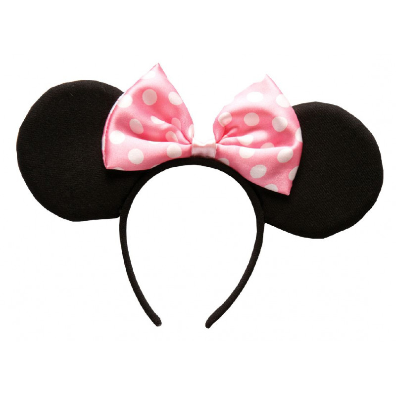 12 Diademas Minnie Mouse Mimi Orejas Moño Rosa Niña