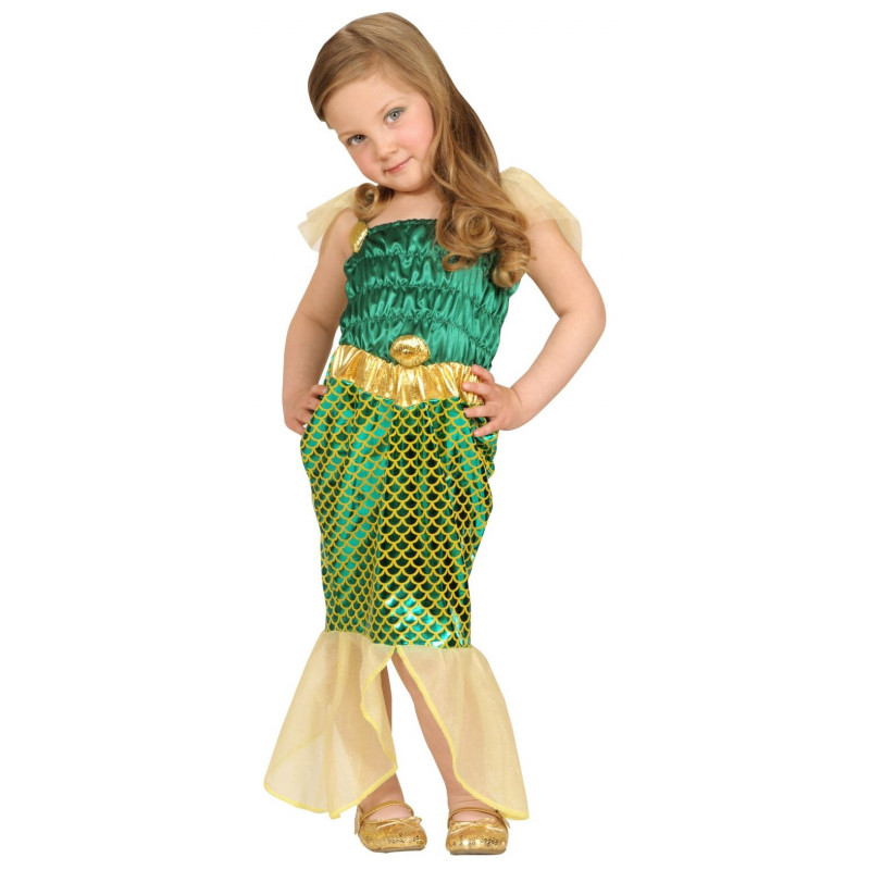 Disfraz de Sirena Verde para infantil