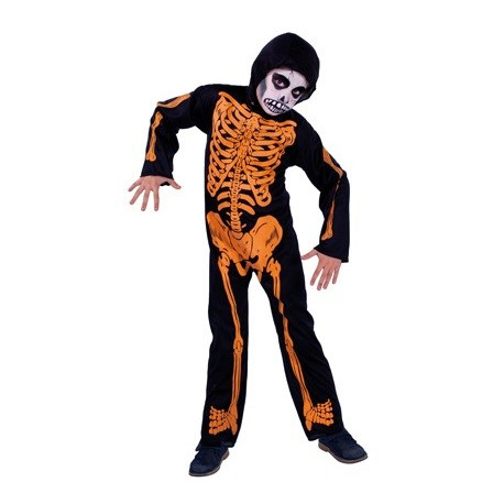 Disfraz de Esqueleto Naranja Infantil