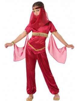 Disfraz de Princesa Árabe Rojo para Niña