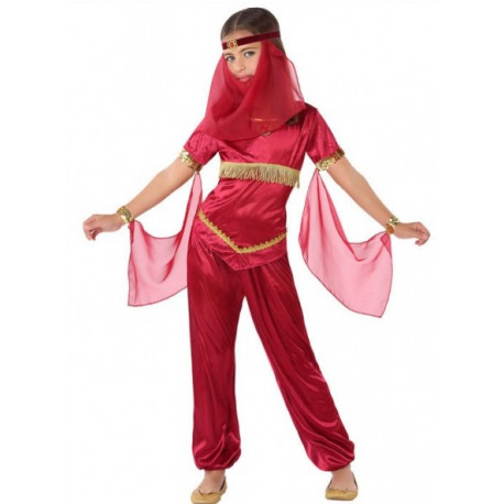 Disfraz de Princesa Árabe Rojo para Niña