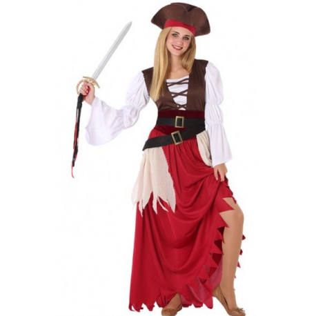 Eficiente madera Vista Disfraz de Pirata Corsaria para Niña | Comprar Online