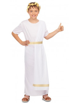 Disfraz de Noble Romano Blanco para Niño