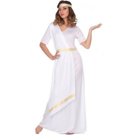 Disfraz de Noble Romana Blanco para Mujer