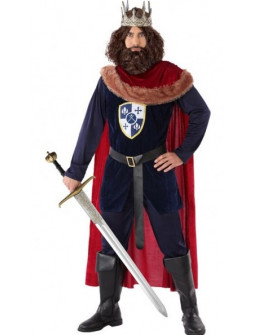 Disfraz de Rey Medieval con Capa para Hombre