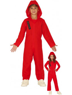 reaccionar Alerta entre Disfraz de Mono Rojo con Capucha para Adulto | Comprar