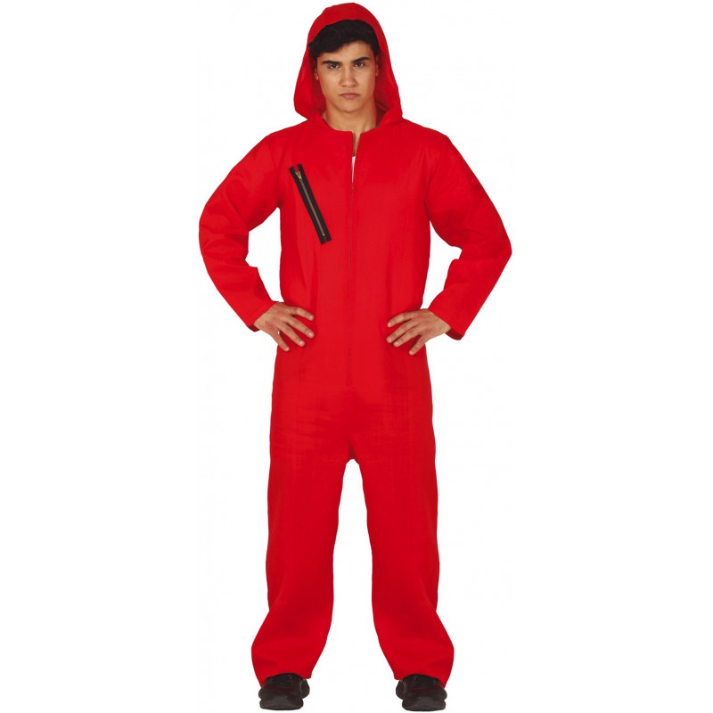 Raza humana Enmarañarse Alboroto Disfraz de Mono Rojo con Capucha para Adulto | Comprar
