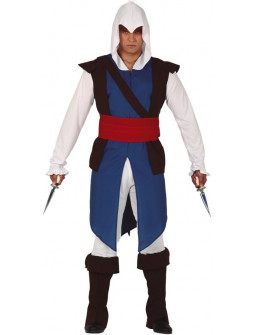 Disfraz de Assassin's Creed Azul y Blanco para Adulto
