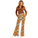 Pantalones de Campana Disco Multicolor para Mujer