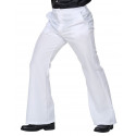 Pantalón de Campana Disco Blanco para Hombre