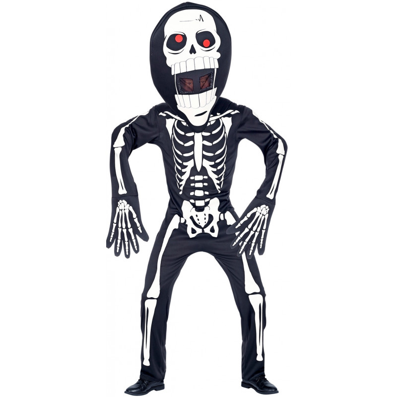 Hito rojo Deflector Disfraz de Esqueleto con Máscara Gigante Infantil | Comprar Online