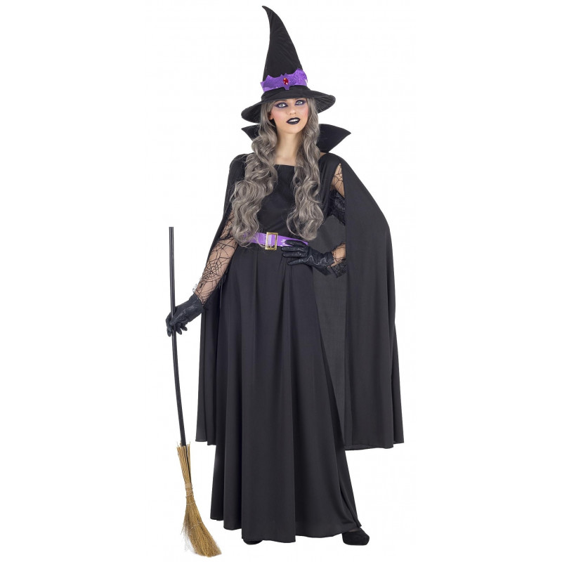 Capa con capucha para mujer, capa de bruja para adultos, disfraz de  Navidad, Halloween, color blanco y negro