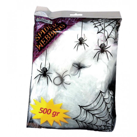 Bolsa de Telarañas con Arañas Negras de 500g
