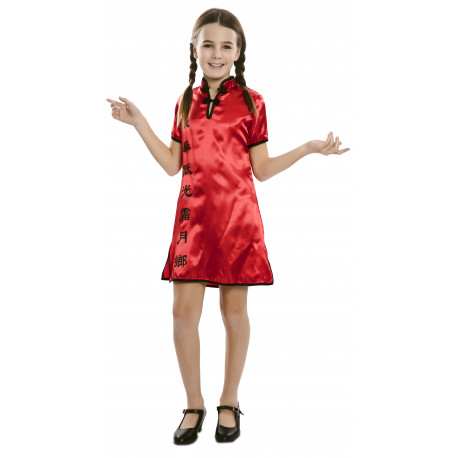 Disfraz de China Tradicional Rojo para Niña