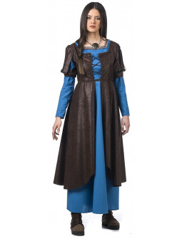 Disfraz de Princesa Medieval Azul Largo para Mujer