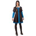 Disfraz de Princesa Medieval Azul Corto para Mujer