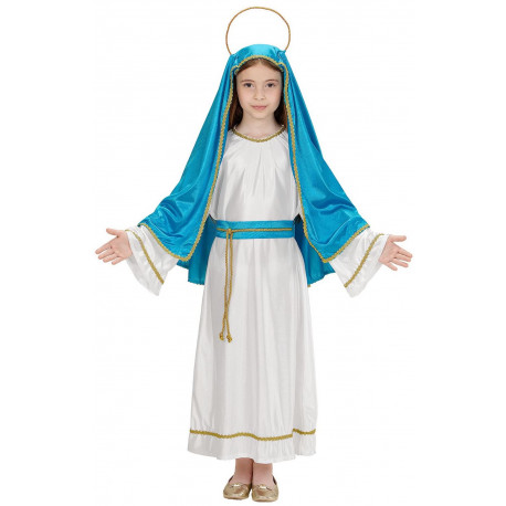 Lo dudo Residencia arroz Disfraz de Virgen María Azul y Blanco para Niña | Comprar