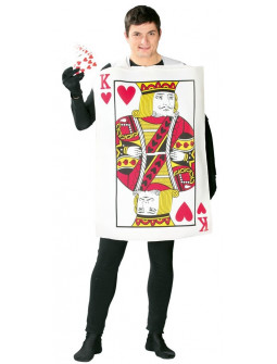 Disfraz de Carta de Poker Rey de Corazones para Adulto