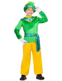Disfraz de Paje Reyes Magos Verde para Niño