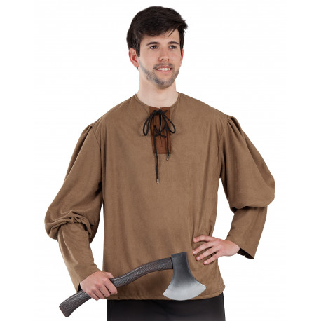 Camisa Medieval Marrón para Hombre
