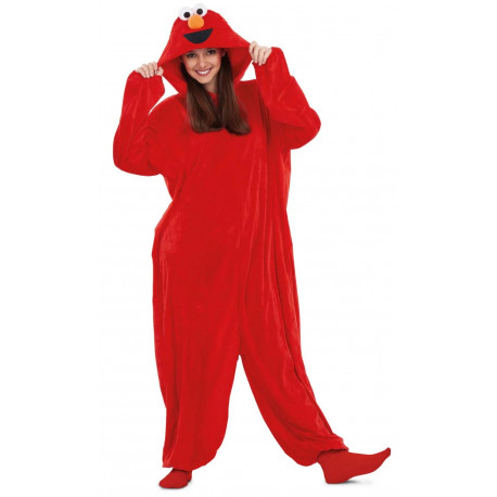 Disfraz de Elmo Pijama Barrio Sésamo para Adulto