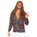 Camisa Hippie con Flores de Colores para Hombre