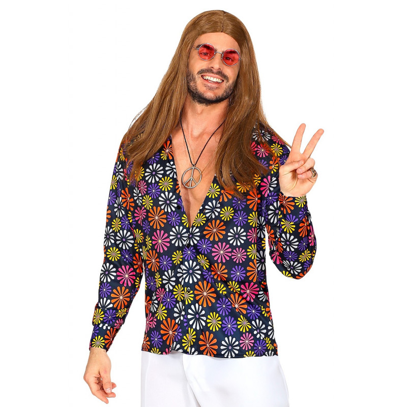 Monótono Caballo dirigir Camisa Hippie con Flores de Colores para Hombre | Comprar