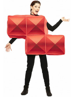 Disfraz de Tetris Rojo para Adulto
