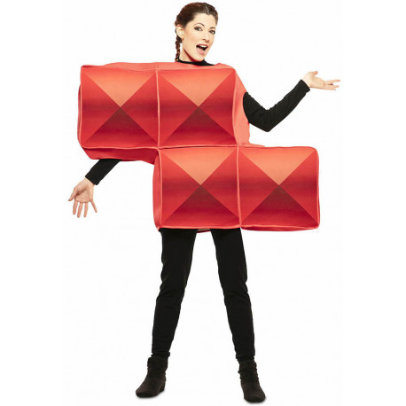 Disfraz de Tetris Rojo para Adulto