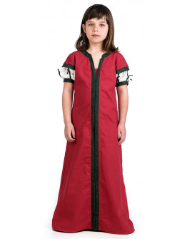 Disfraz de Doncella Medieval Rojo para Niña