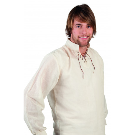 Camisa de Campesino Medieval Beige para Hombre