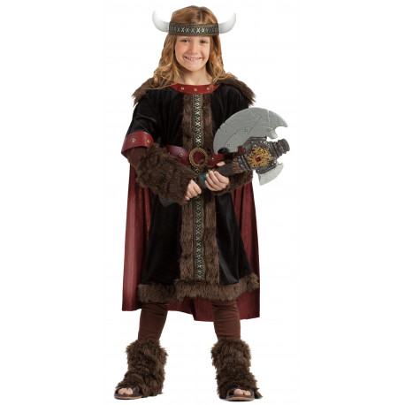 Disfraz de Guerrero Vikingo Negro para Niño