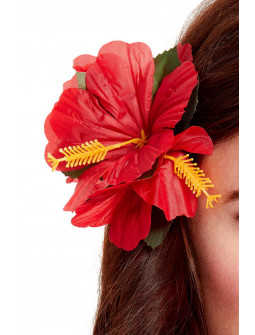 Flor Hawaiana Roja para el Pelo