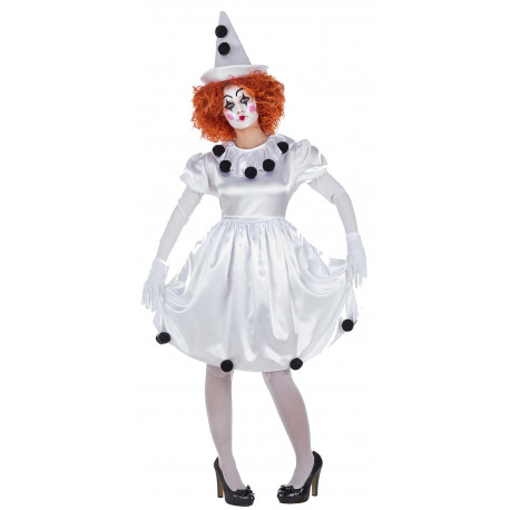 Disfraz de Payasa Pierrot para Mujer