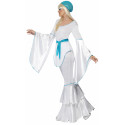 Disfraz de Abba Años 70 Azul y Blanco para Mujer