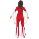 Disfraz de Abba Años 70 Rojo y Blanco para Mujer