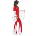 Disfraz de Abba Años 70 Rojo y Blanco para Mujer