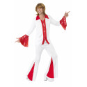 Disfraz de Abba Años 70 Rojo y Blanco para Hombre